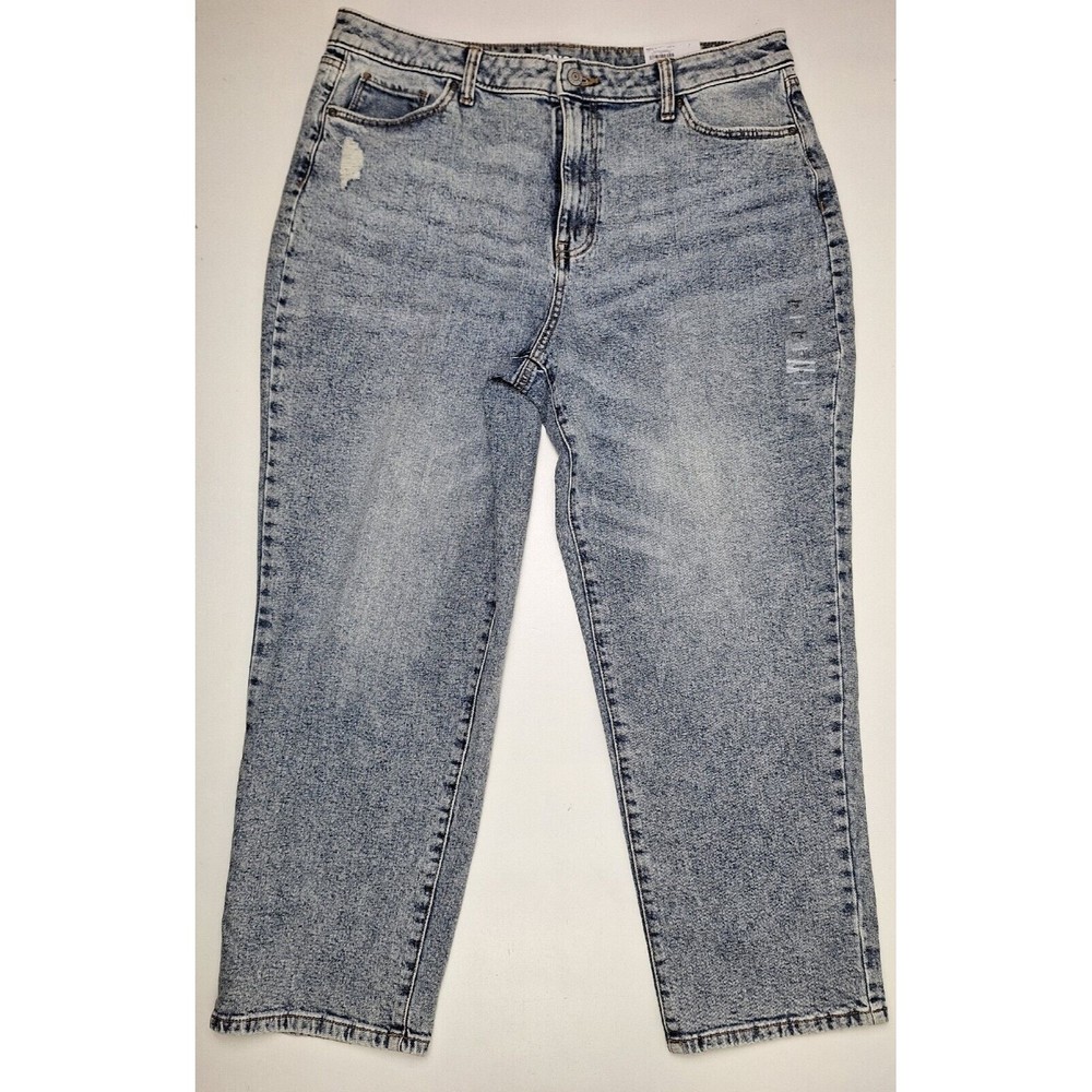 NWT! Sonoma Women's Distressed Straight Leg High Rise Vintage Style Jeans Sz 18